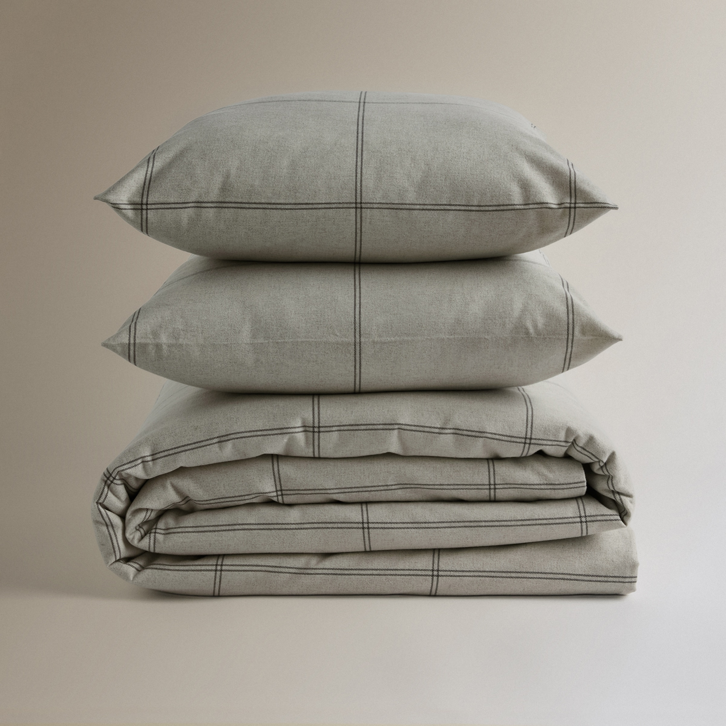 Juego de funda nórdica franela Chelsea Gris-3