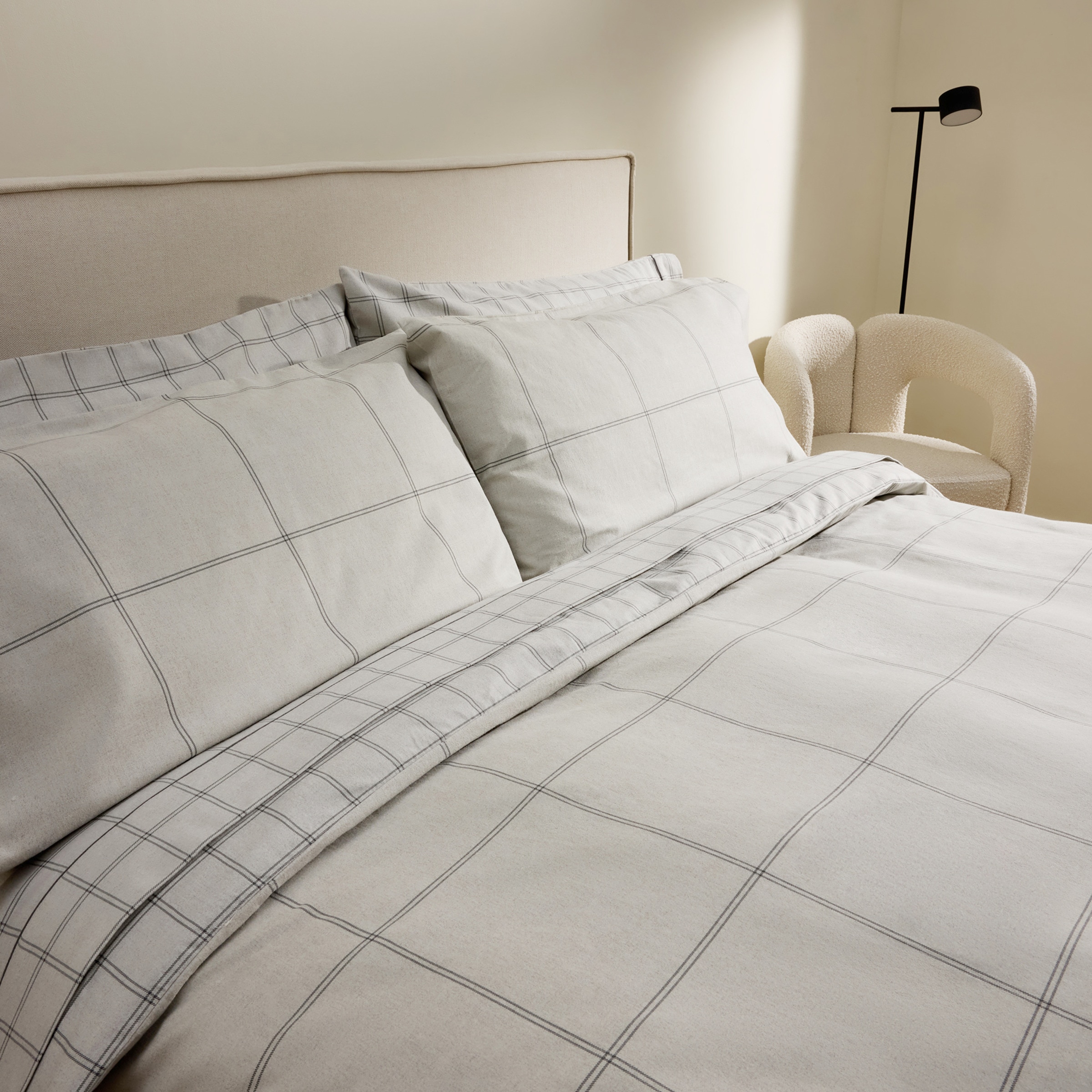 Juego de funda nórdica franela Chelsea Gris-4