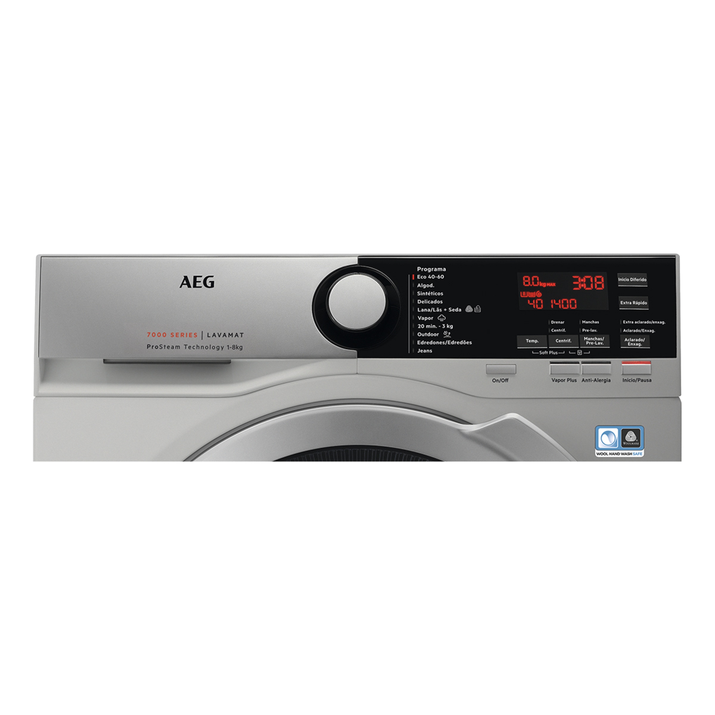 Máquina de Lavar Roupa AEG Série 7000 L7FEE842S Carga Frontal, ProSteam, de 8 Kg e 1400 rpm - Silver Silver-4