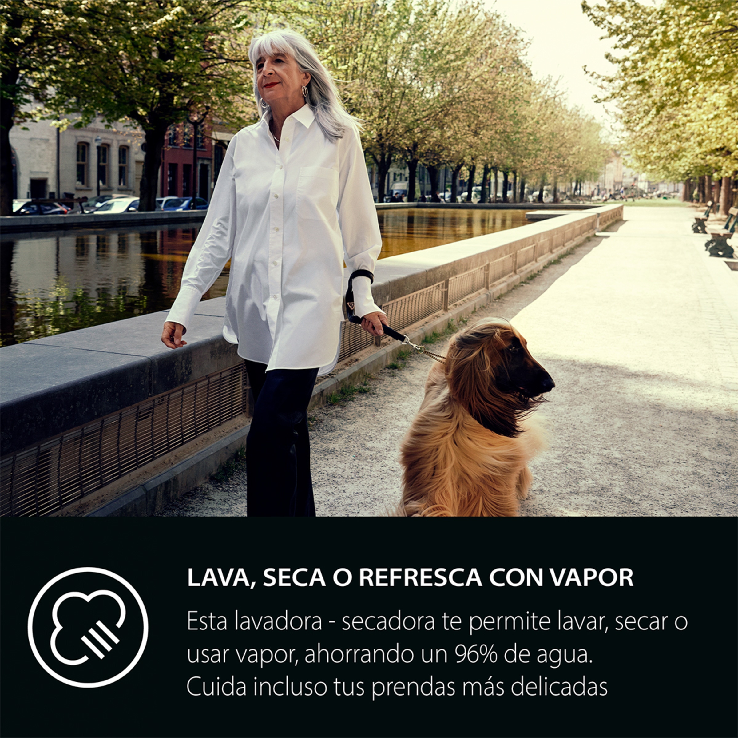 Lavadora secadora AEG 10 kg / 1.600 rpm  - LWR7316O4O Blanco-12