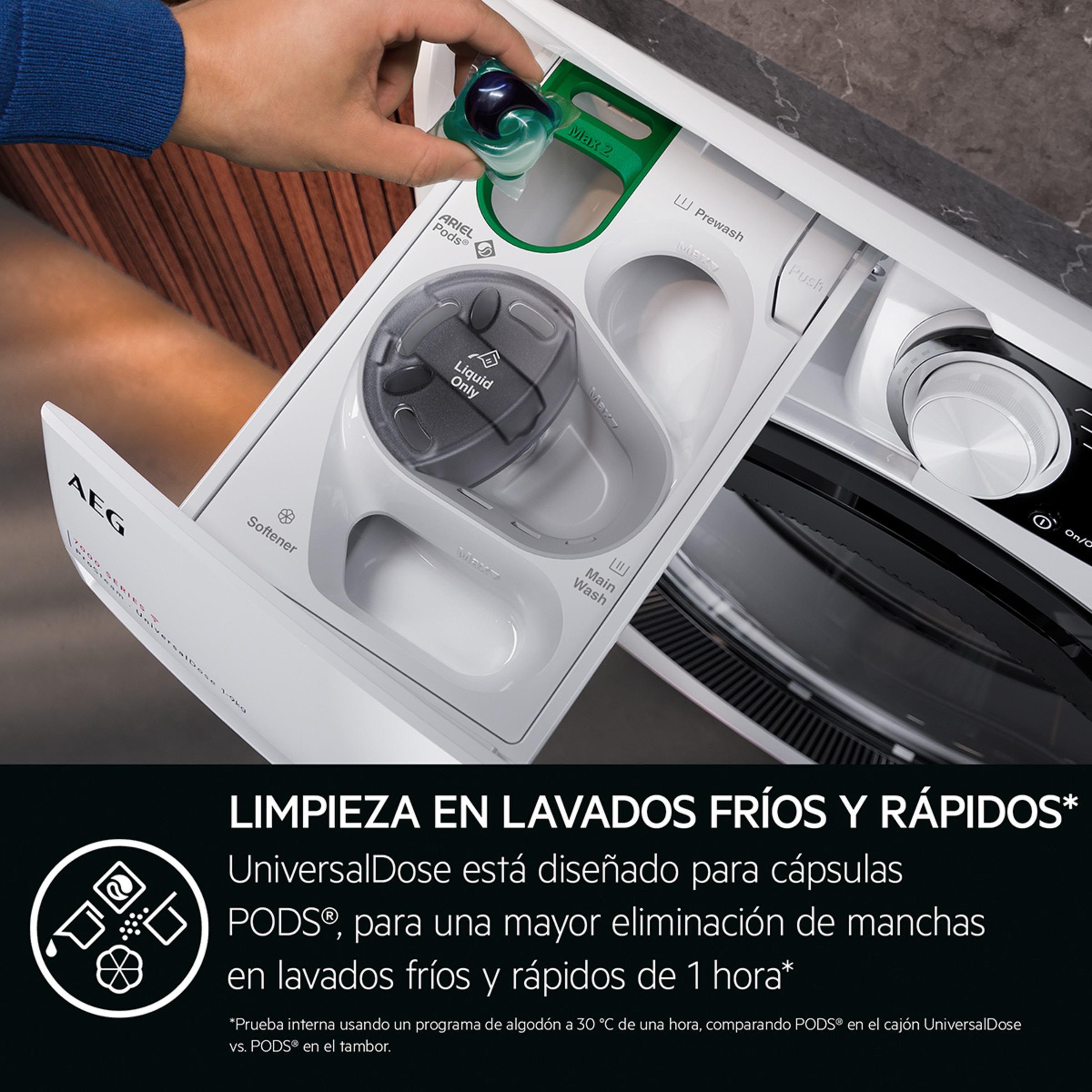 Lavadora secadora AEG 10 kg / 1.600 rpm  - LWR7316O4O Blanco-6