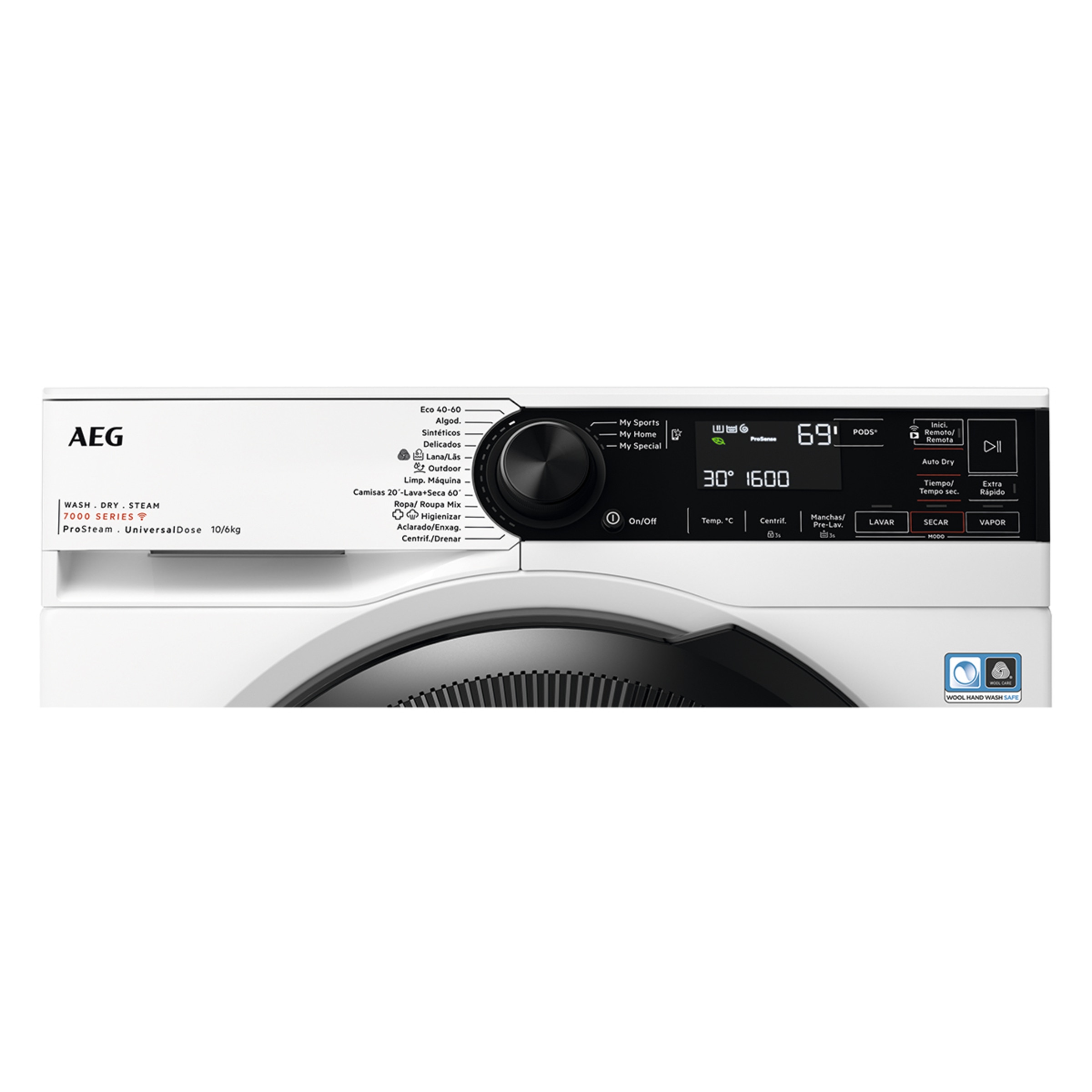 Lavadora secadora AEG 10 kg / 1.600 rpm  - LWR7316O4O Blanco-5