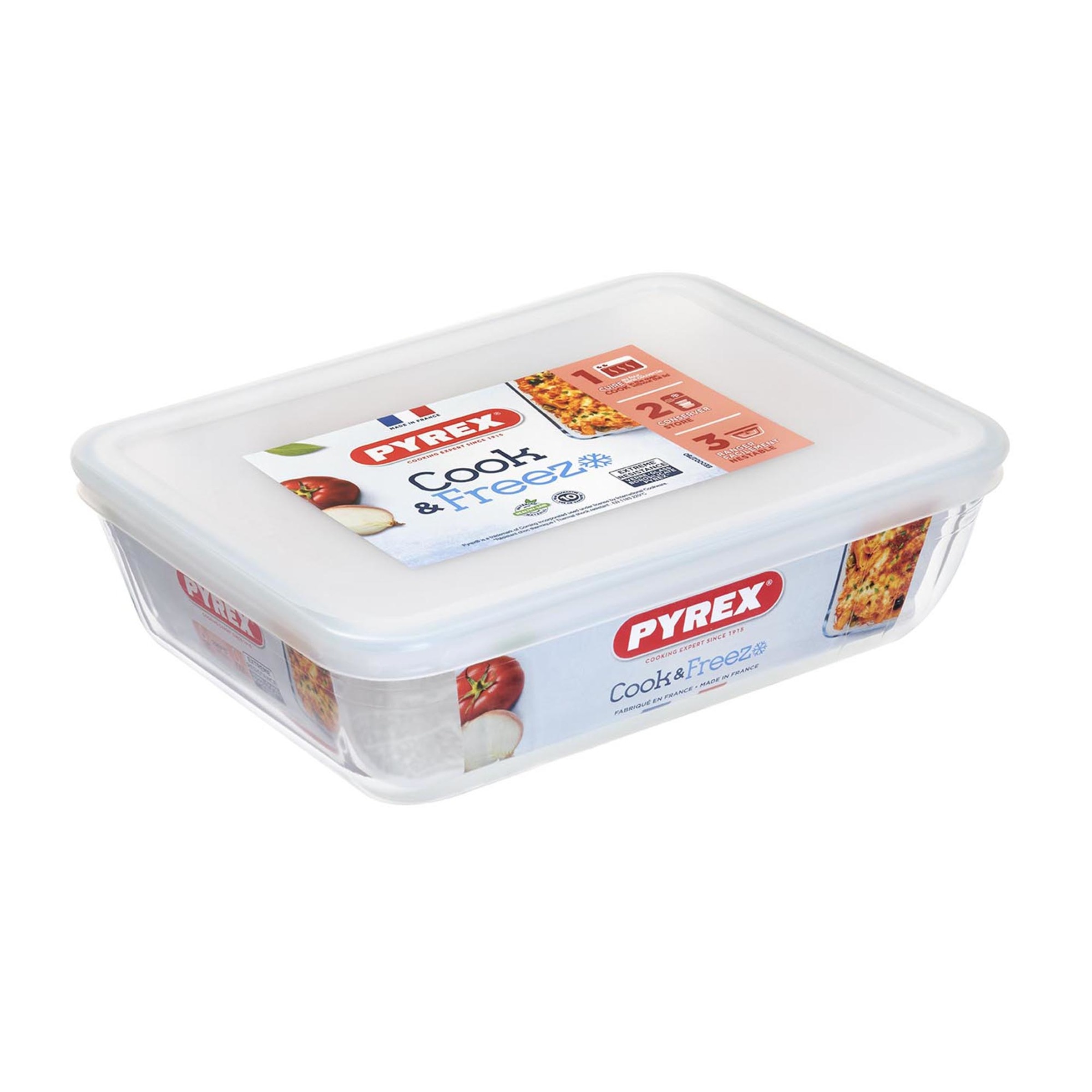Set de 2 herméticos Cook & Freeze Pyrex Transparente-6