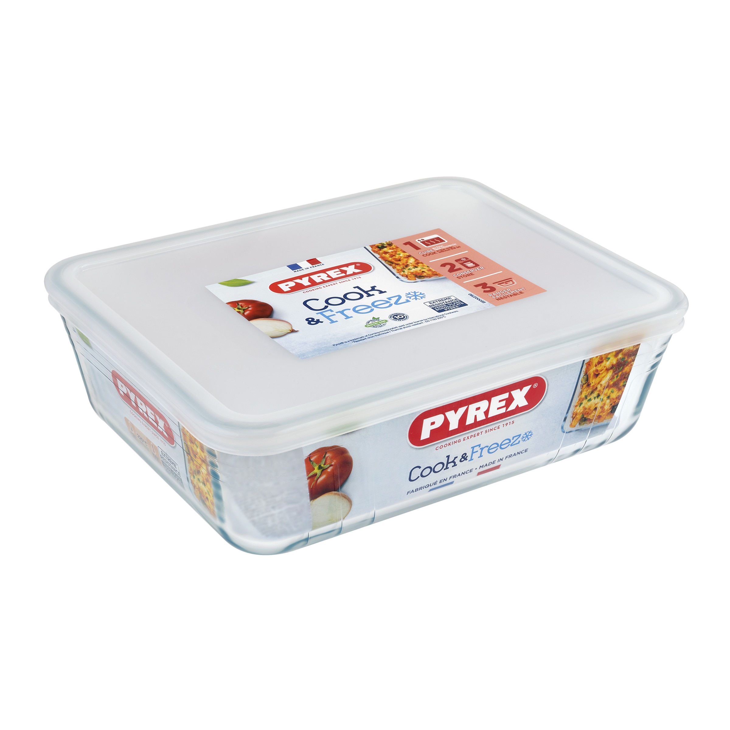 Set de 2 herméticos Cook & Freeze Pyrex Transparente-5
