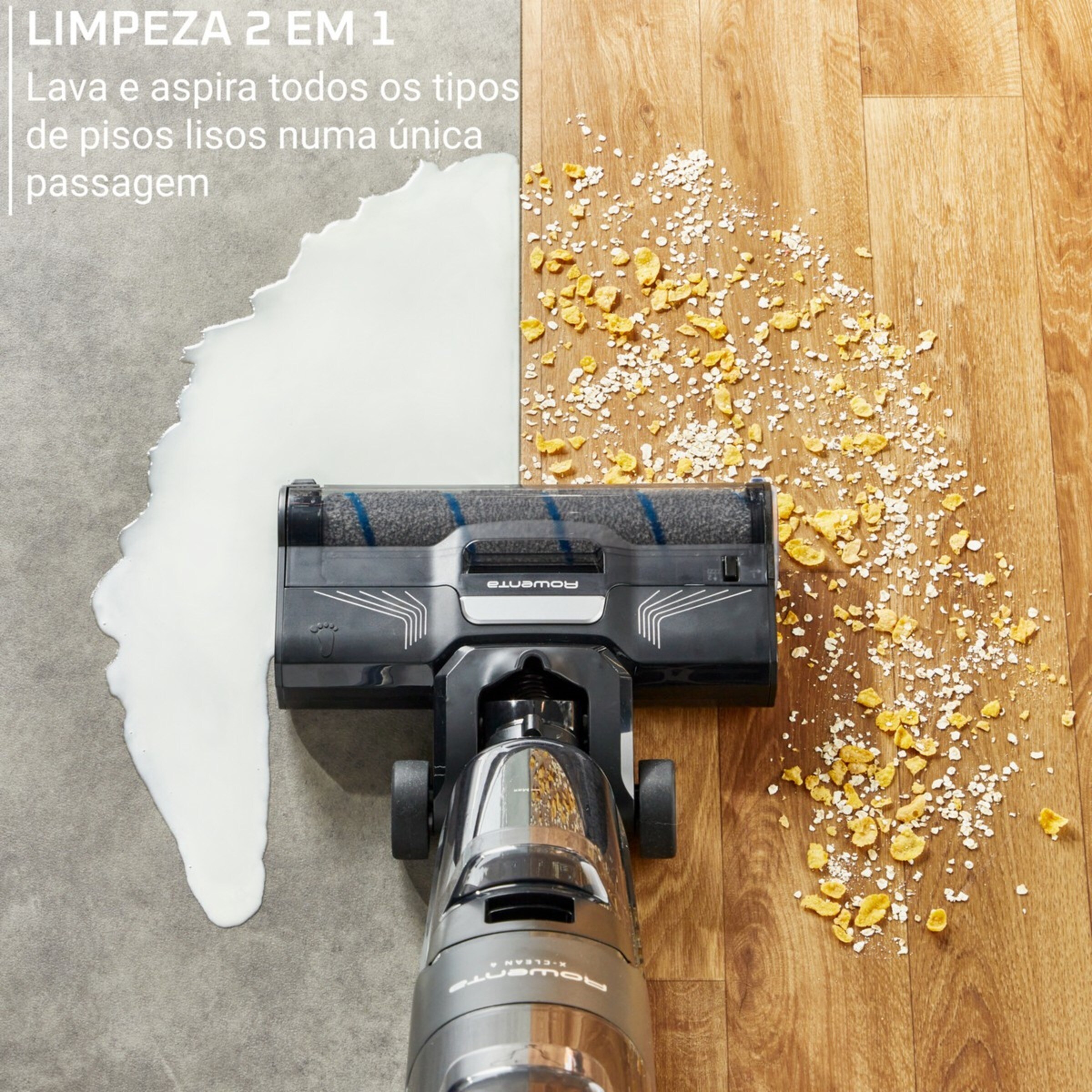 Máquina de Limpeza Rowenta GZ5035WO X-Clean 4, Lava e Aspira, Sistema Autolimpeza, Autonomia de 50 min - Cinzento e Preto Cinzento / Preto-3