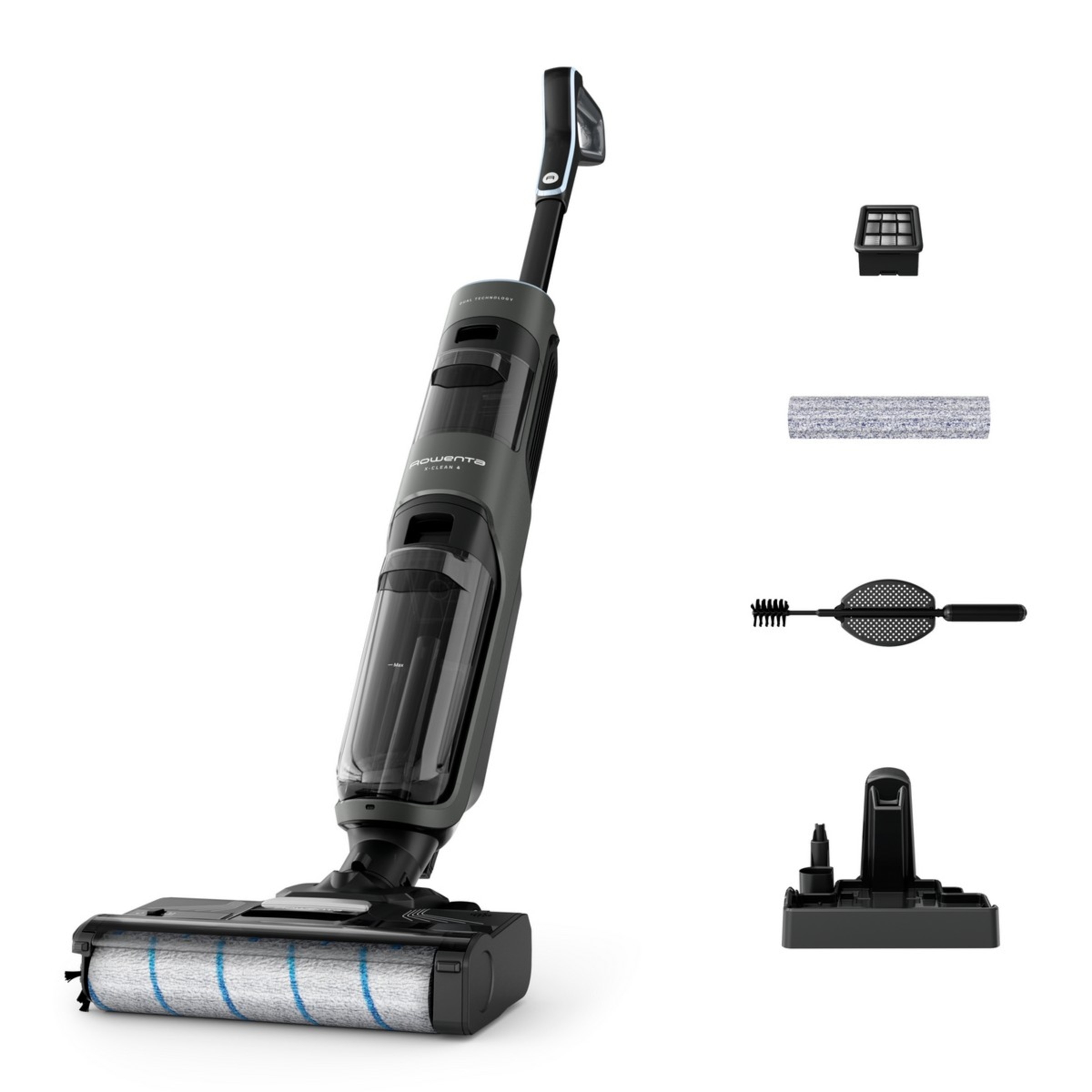 Máquina de Limpeza Rowenta GZ5035WO X-Clean 4, Lava e Aspira, Sistema Autolimpeza, Autonomia de 50 min - Cinzento e Preto Cinzento / Preto-1