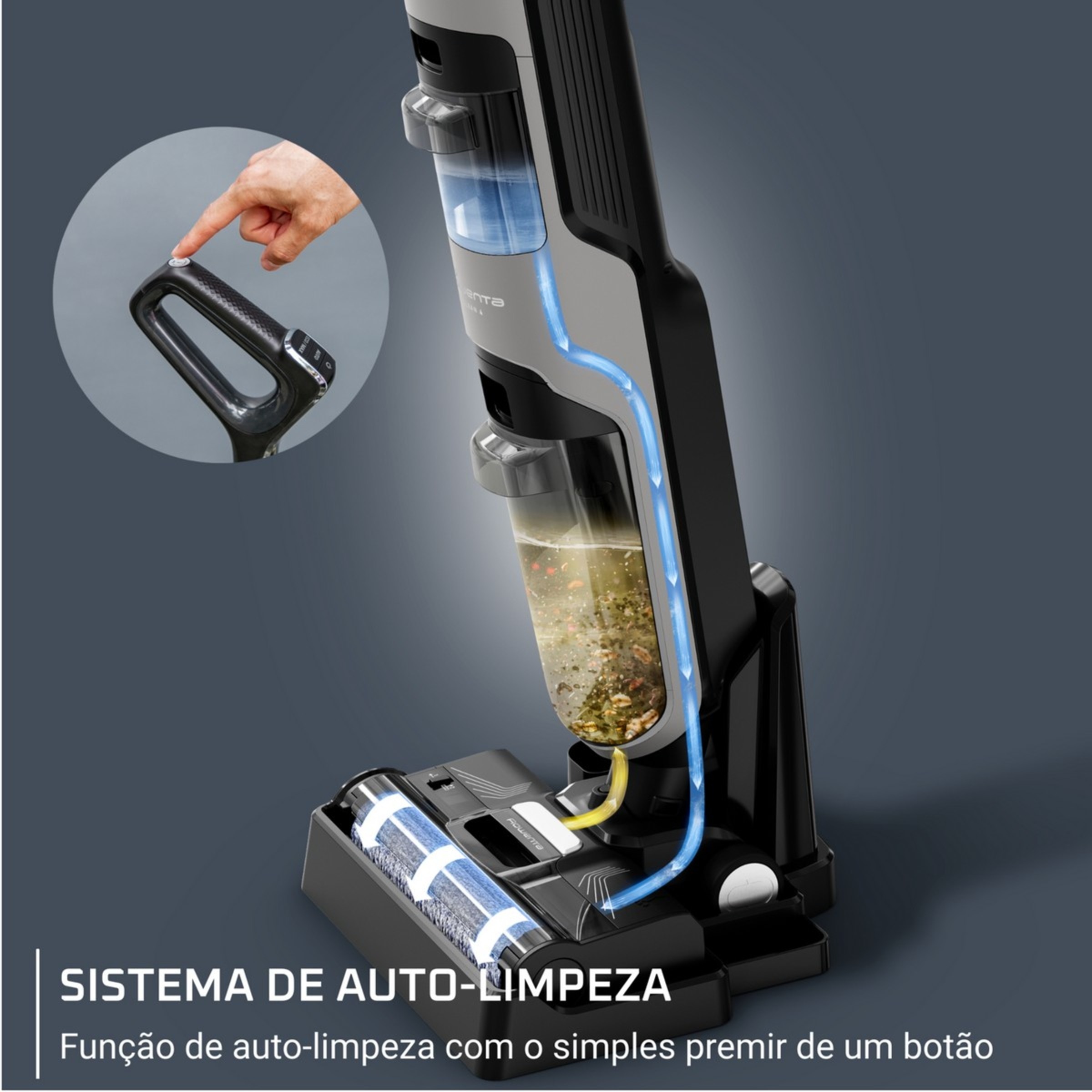 Máquina de Limpeza Rowenta GZ5035WO X-Clean 4, Lava e Aspira, Sistema Autolimpeza, Autonomia de 50 min - Cinzento e Preto Cinzento / Preto-7