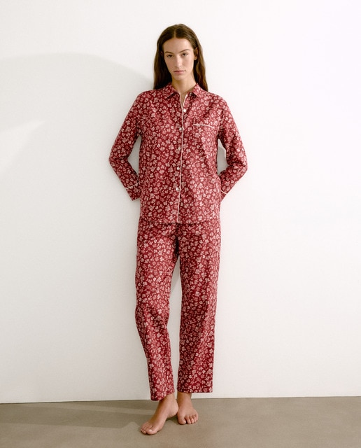 Imagem 0 de Pijama Camiseiro com Estampado Floral