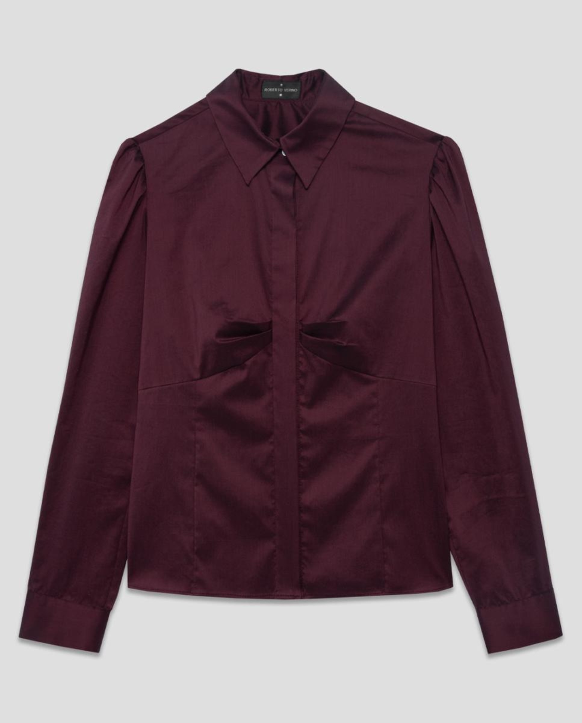 Camisa com Prega no Peito Roxo-7