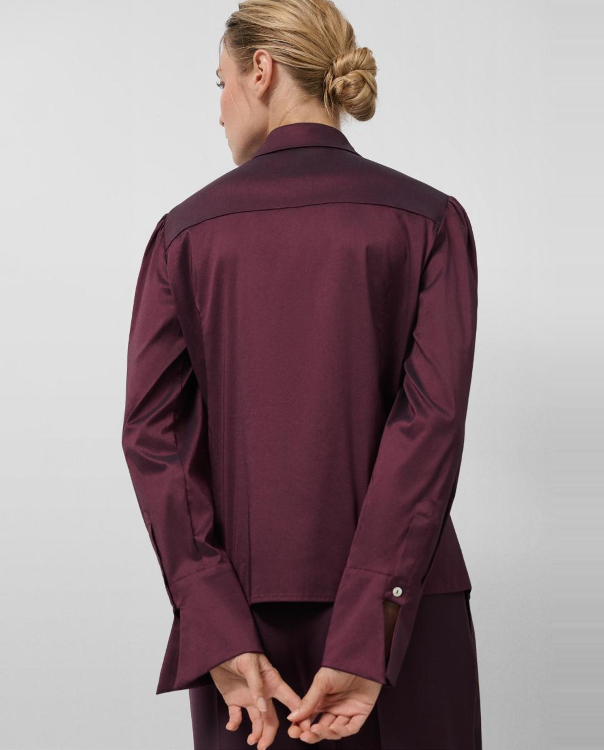 Camisa com Prega no Peito Roxo-4