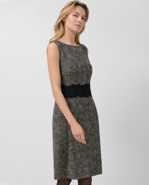Imagem 0 de Vestido Regular com Trama e Renda na Cintura