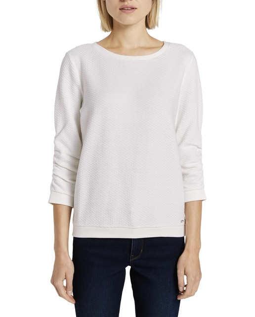 Imagen 0 de Sudadera de mujer con cuello redondo y manga francesa