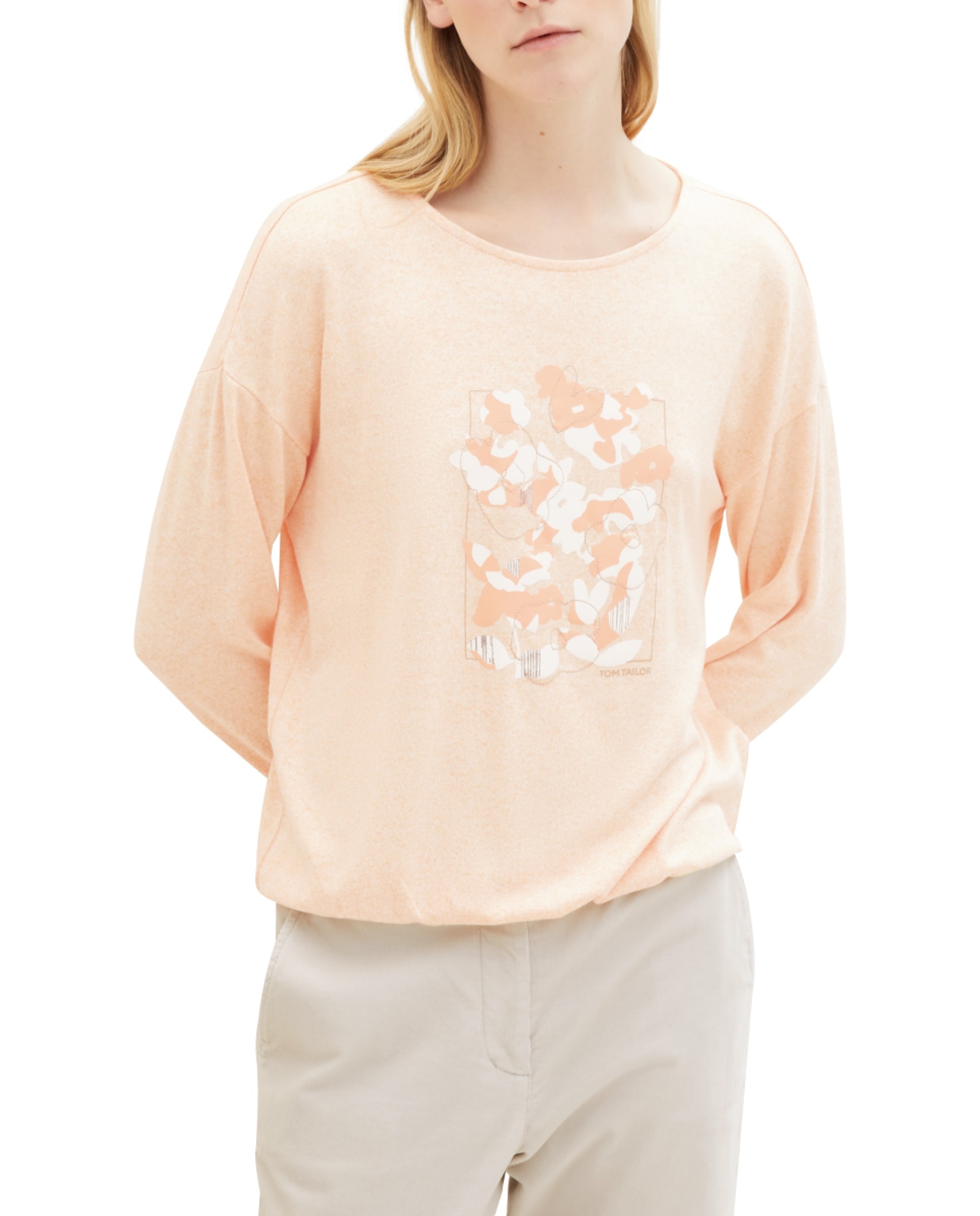 Imagen 0 de Camiseta de mujer de manga larga estampado frontal