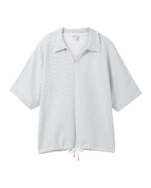 Imagen 0 de Camiseta de mujer de rayas de manga corta