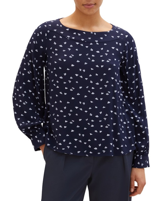 Imagen 0 de Blusa de mujer de manga larga estampado geometrtico