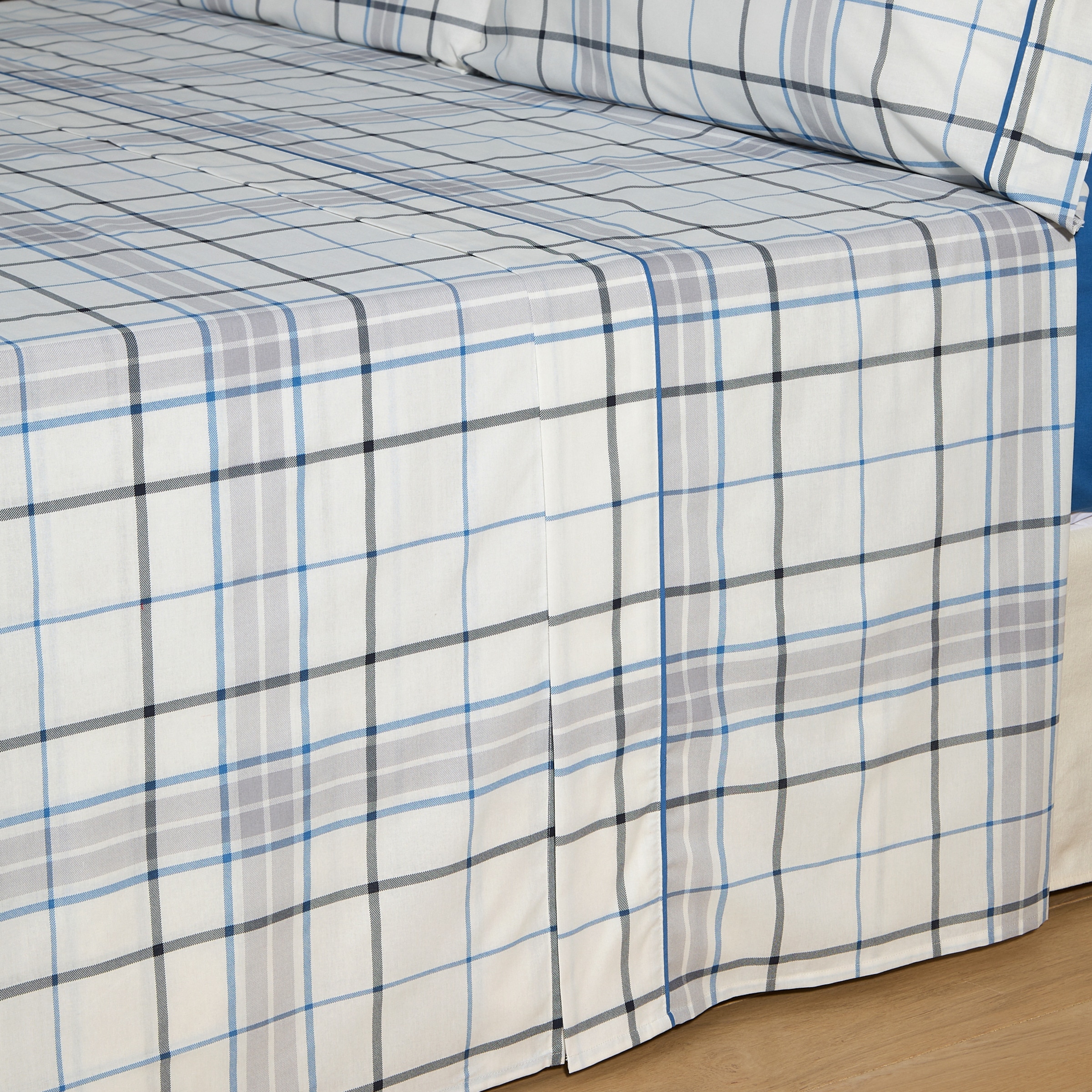 Conjunto de Lençóis com Lençol Ajustável Arran Azul-2