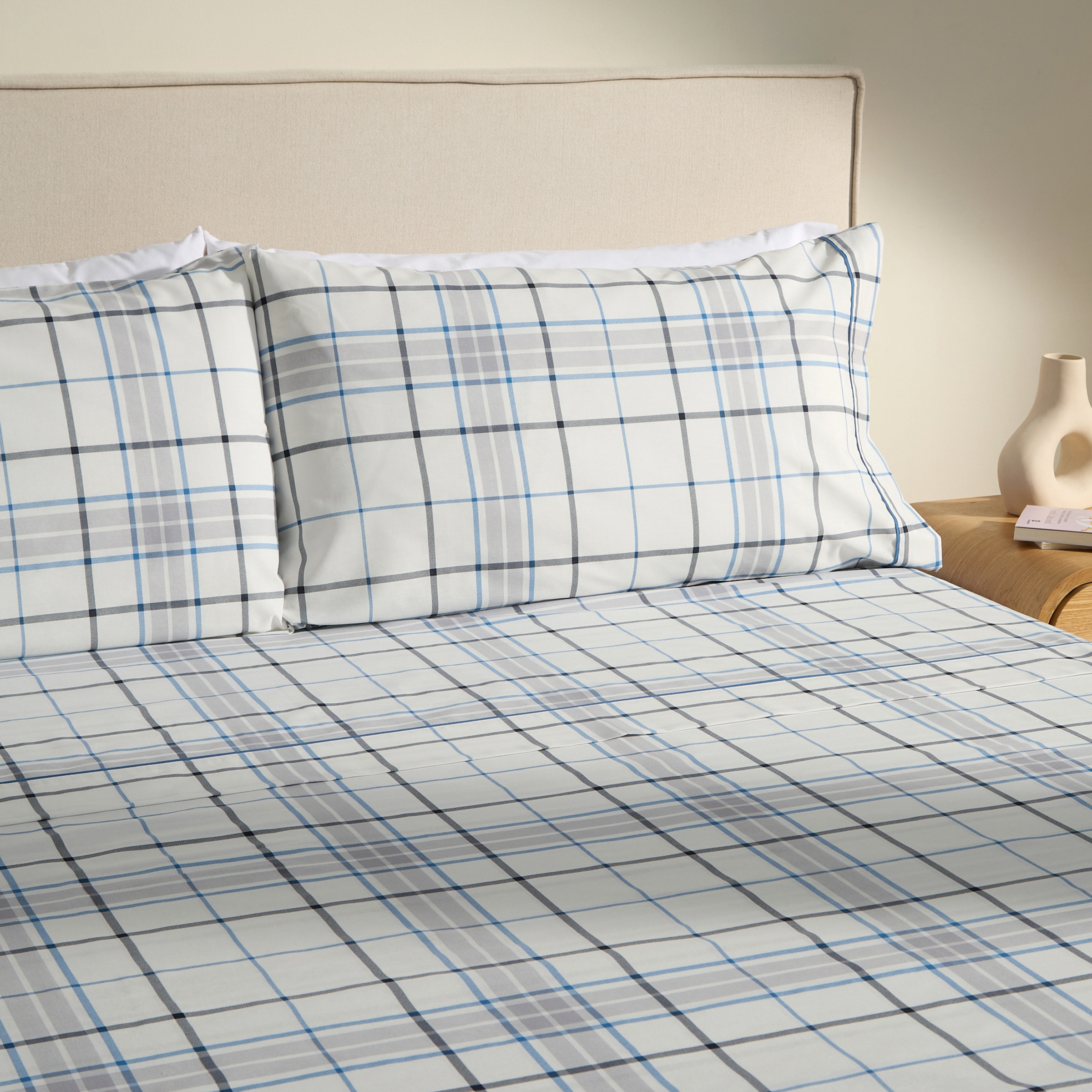 Conjunto de Lençóis com Lençol Ajustável Arran Azul-1