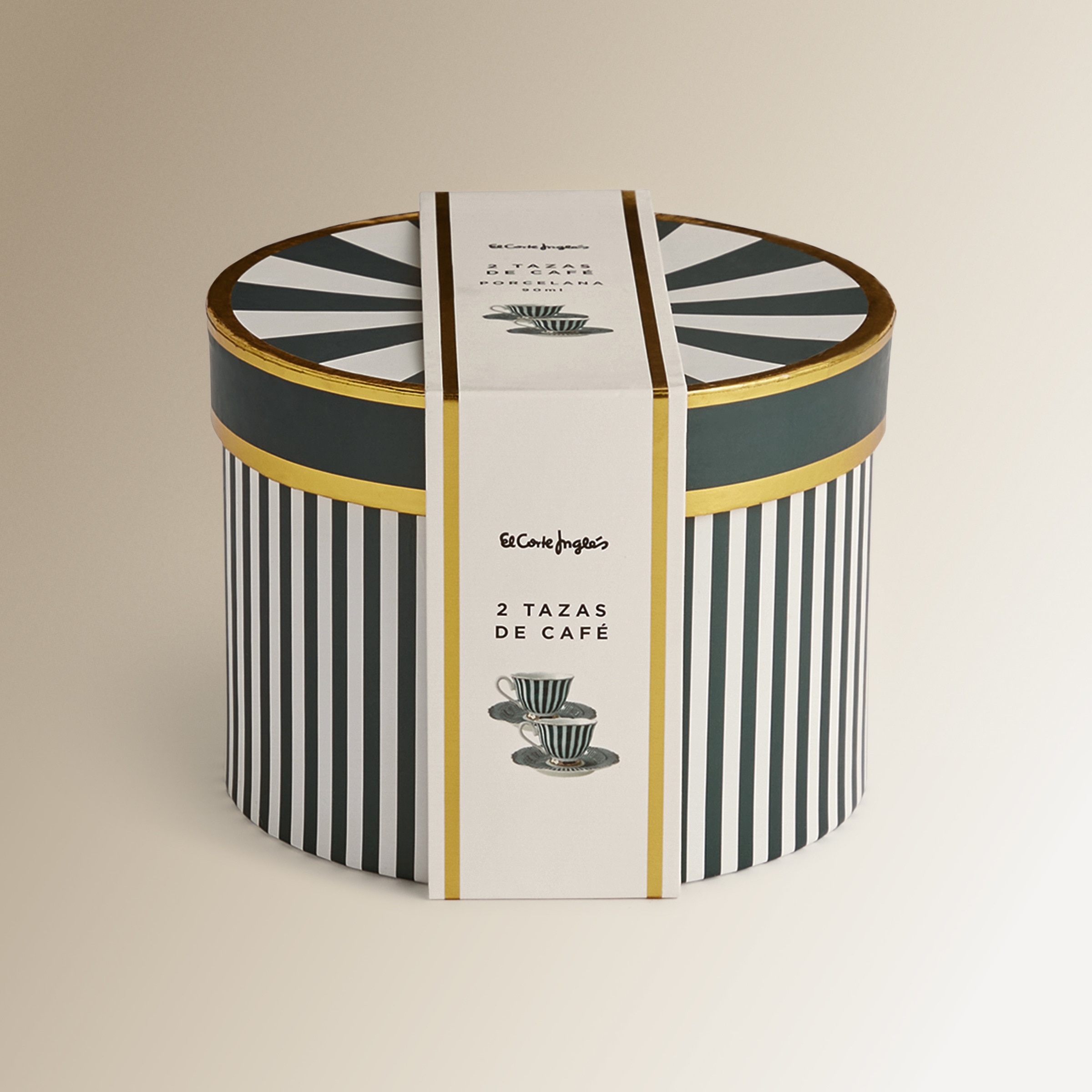 Conjunto de 2 Chávenas de Café com Prato Crane Verde-escuro-4