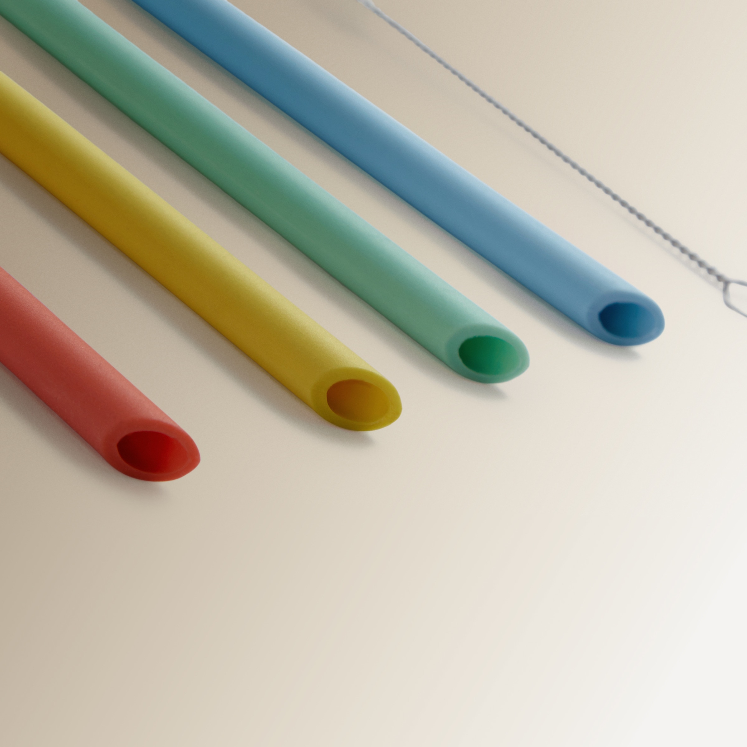 Set 4 pajitas de silicona + cepillo El Corte Inglés Multicolor-3