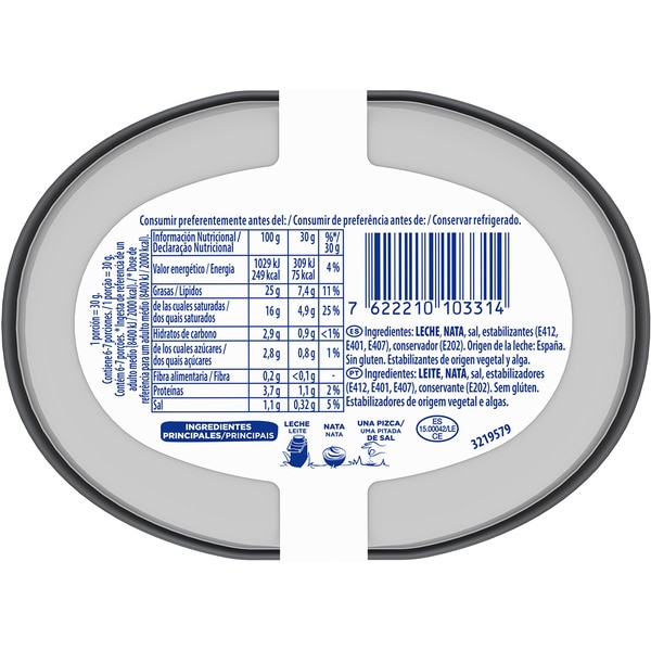 original white cheese spread tub 200 g