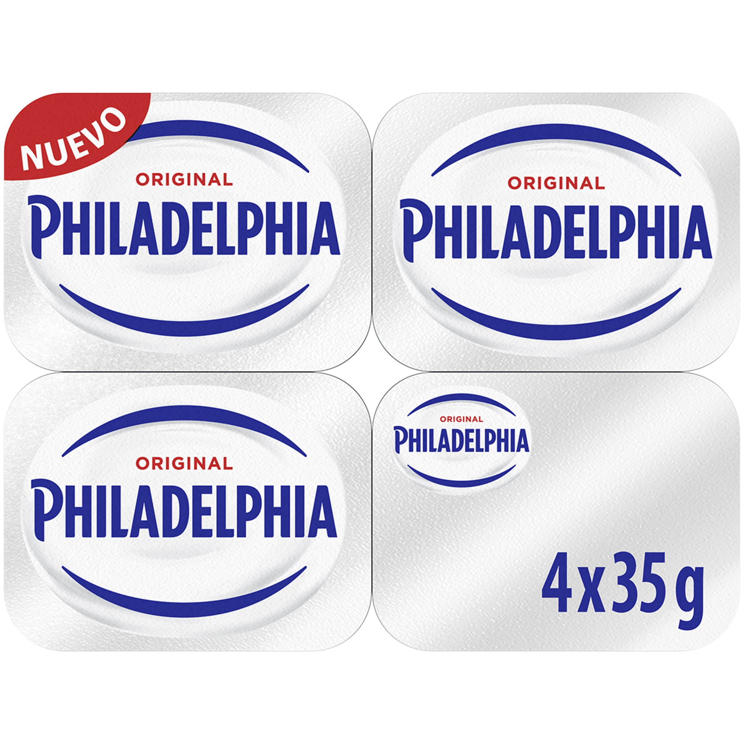 queso de untar blanco original pack 4 tarrinas 35 g