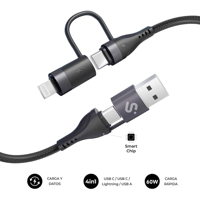 Imagem 0 de Cabo Subblim Top 4In1 60W C-C-L-A 1m