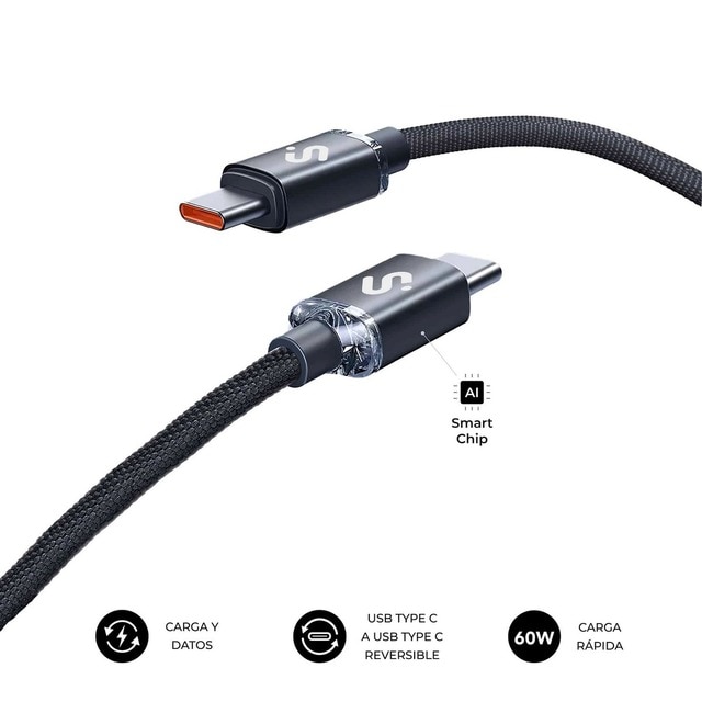 Imagem 0 de Cabo Subblim Optimus 60W C-C 2m - Preto