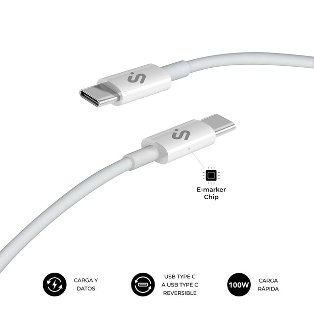 Imagem 0 de Cabo Subblim Plus 100W C-C 1m - Branco