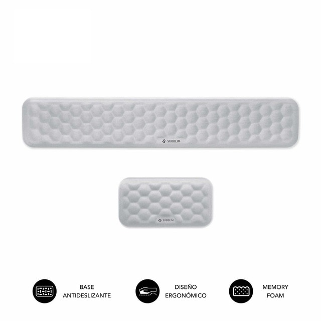 Imagem 0 de Conjunto Subblim de Apoio de Pulso para Teclado e Apoio de Pulso para Rato - Silver