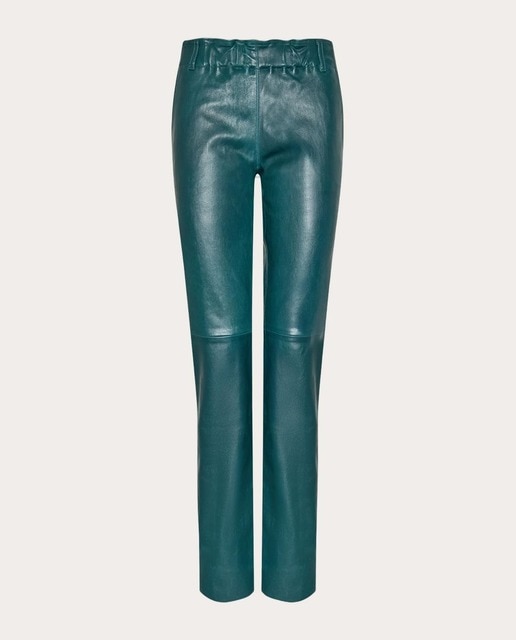 Imagen 0 de Pantalón recto de piel