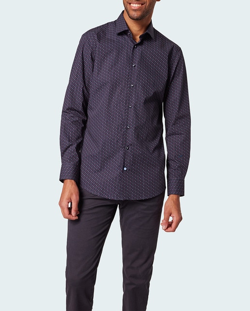 Imagen 0 de Camisa de hombre de popelin con microprint