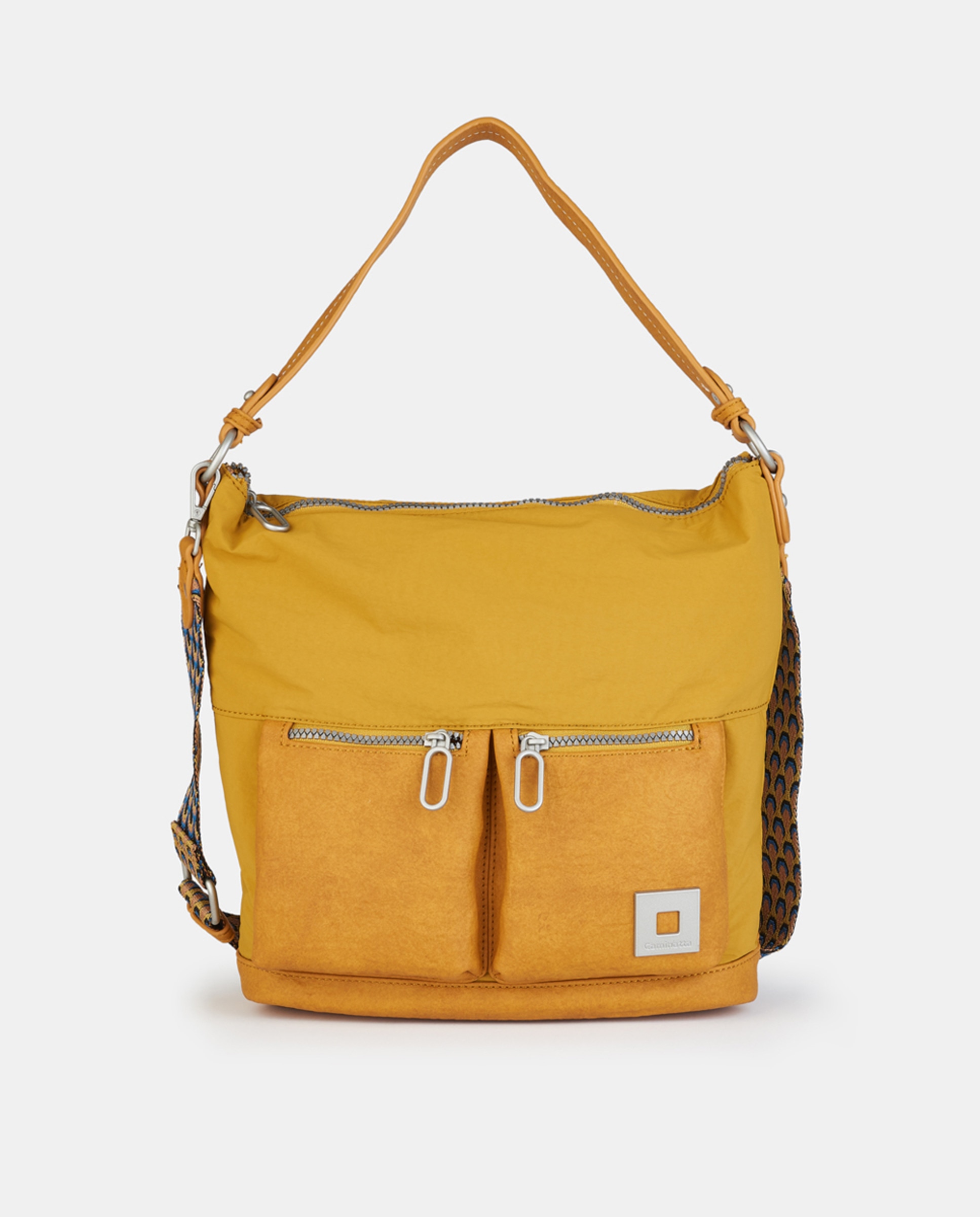 Mala Hobo com Fecho de Correr Mostarda-1