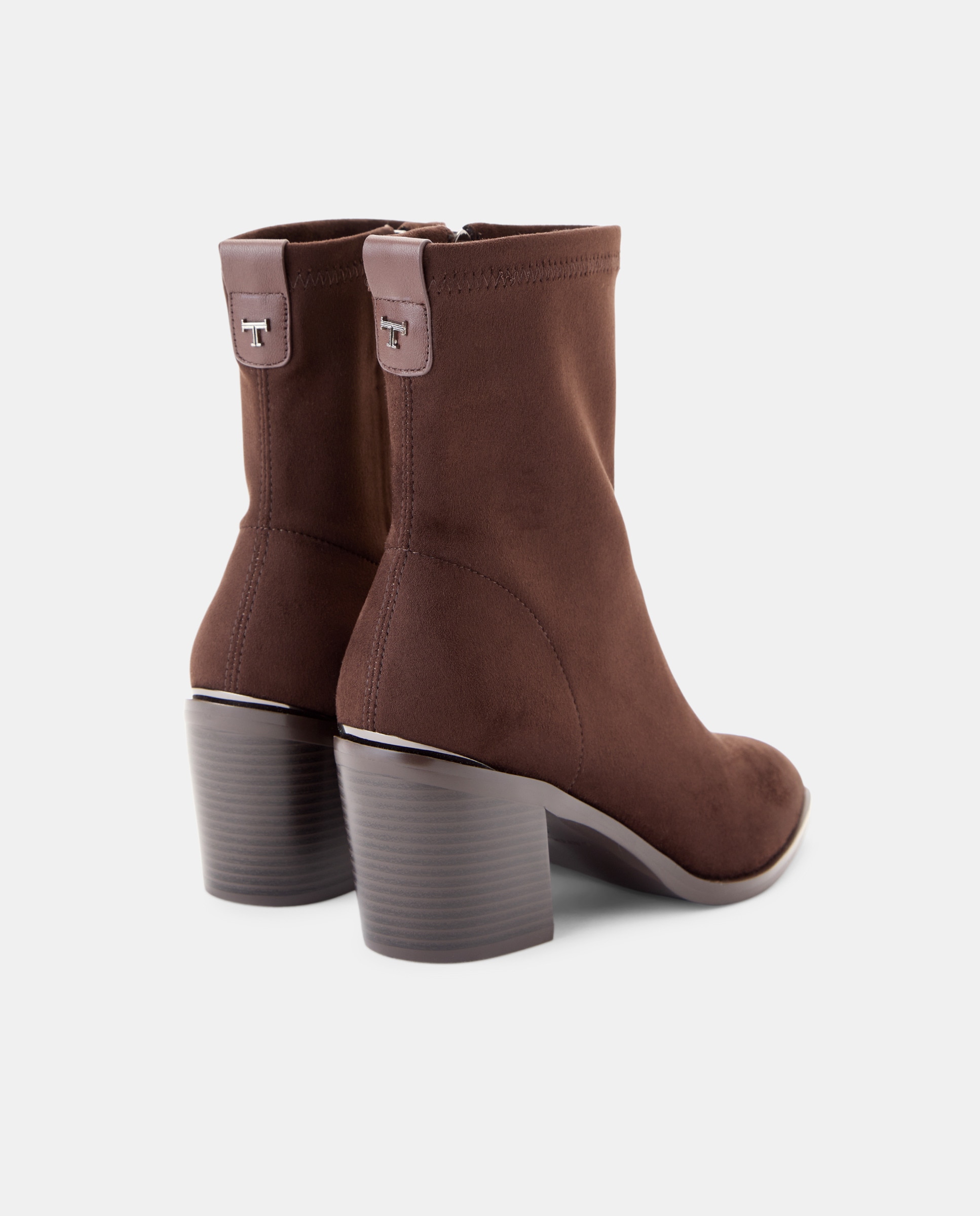 Botins de Salto com Elástico Bordeaux-3