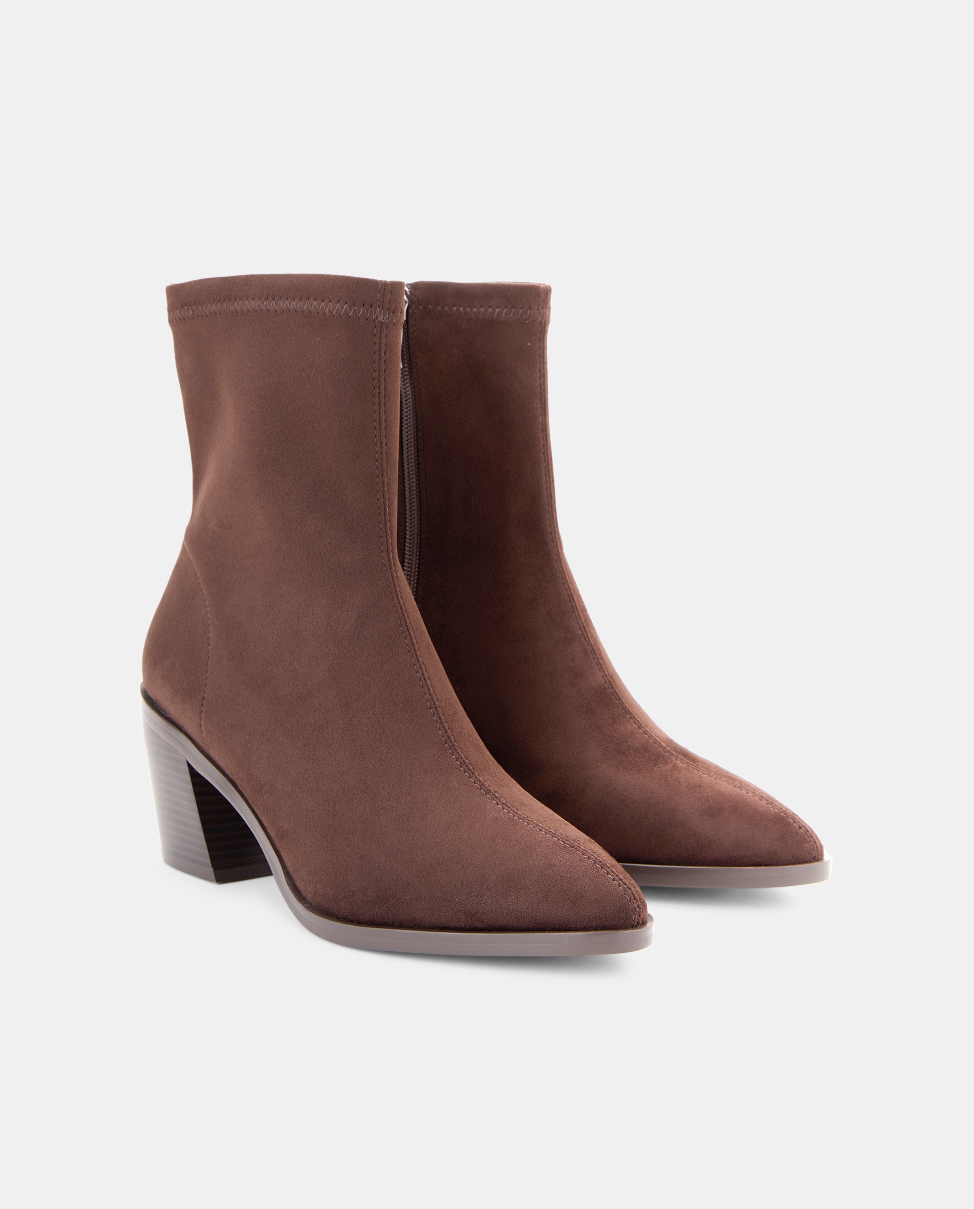 Botins de Salto com Elástico Bordeaux-2