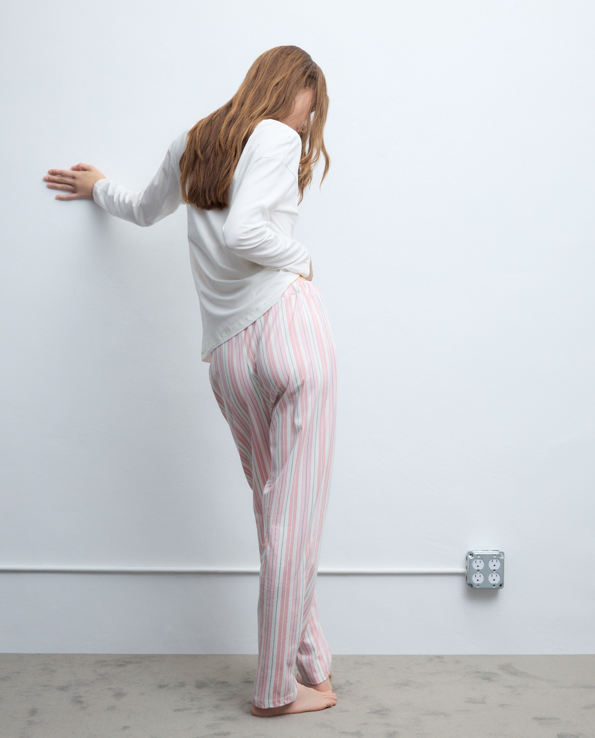 Calças de Pijama com Estampado 230 Rosa Escuro-3