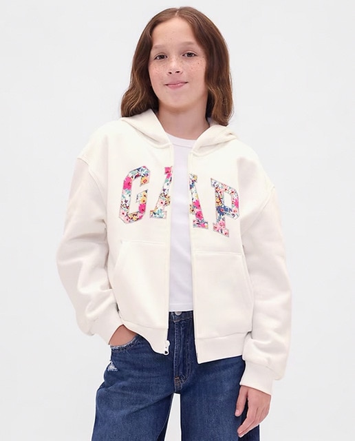 Imagem 0 de Sweatshirt Aberta com Capuz e Bolso Canguru. Logótipo Central Estampado