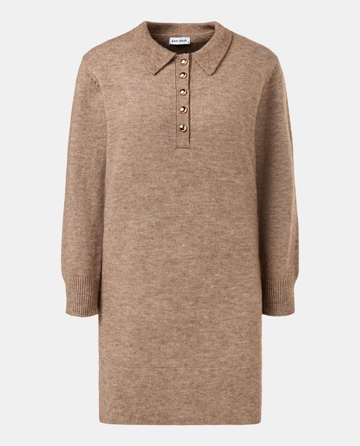 Imagem 0 de Vestido de Tricot com Colarinho de Polo