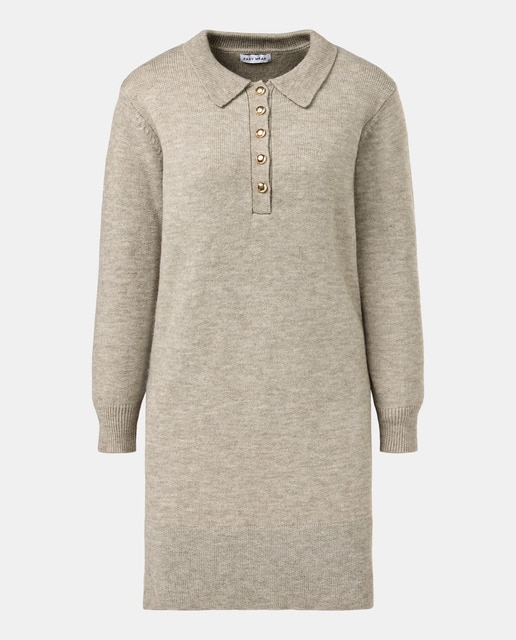 Imagem 0 de Vestido de Tricot com Colarinho de Polo