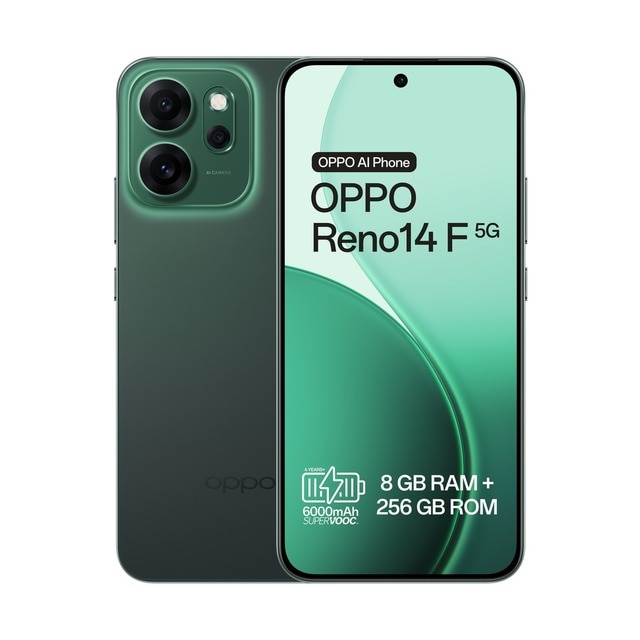 Imagem 0 de Smartphone Oppo Reno14 F 5G 256GB, 8GB, 6,57" - Verde Luminoso