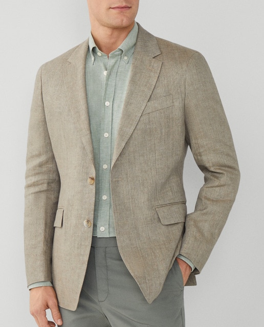 Imagen 0 de Americana de hombre de lino lisa.