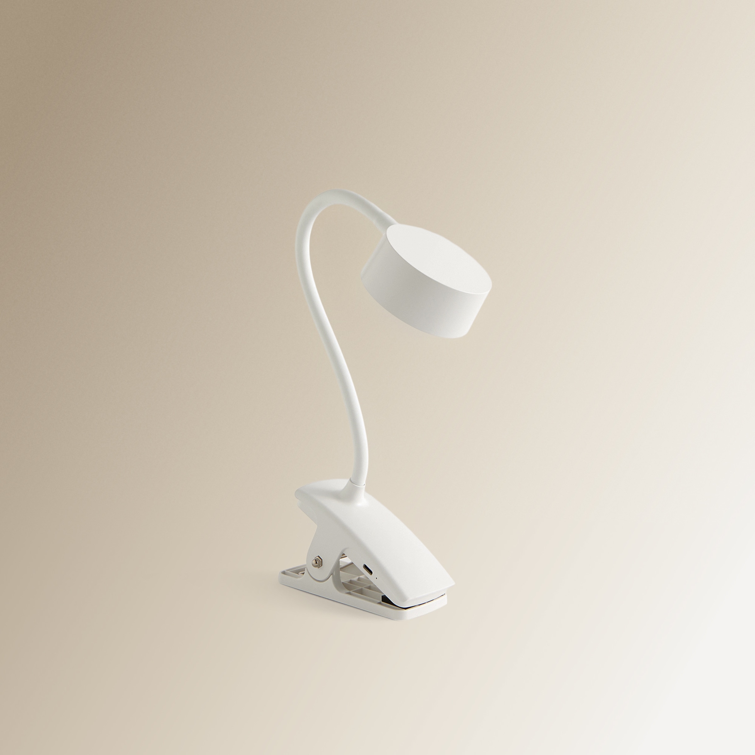 Flexo con LED integrado y base de pinza Lucas El Corte Inglés Blanco-4