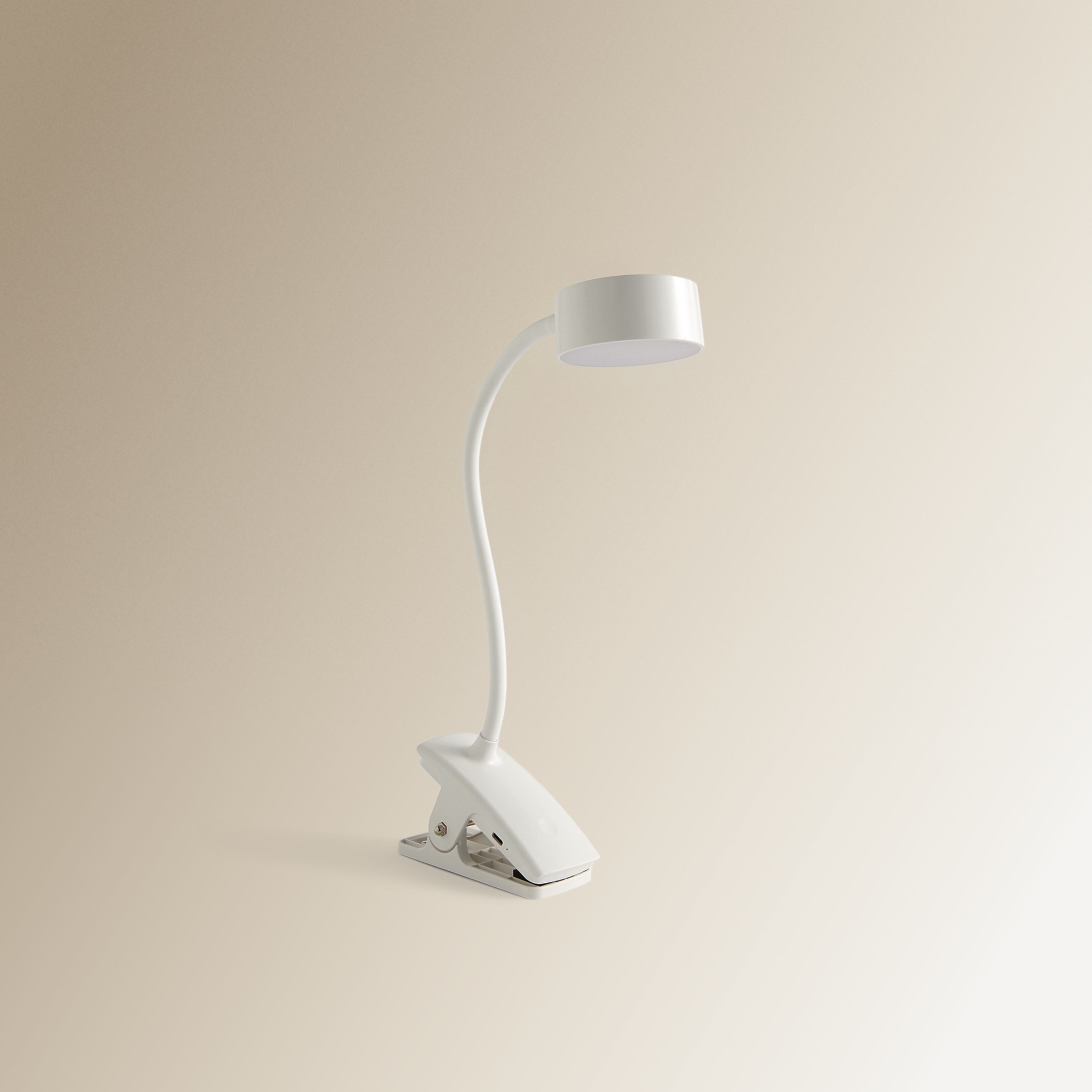 Flexo con LED integrado y base de pinza Lucas El Corte Inglés Blanco-1