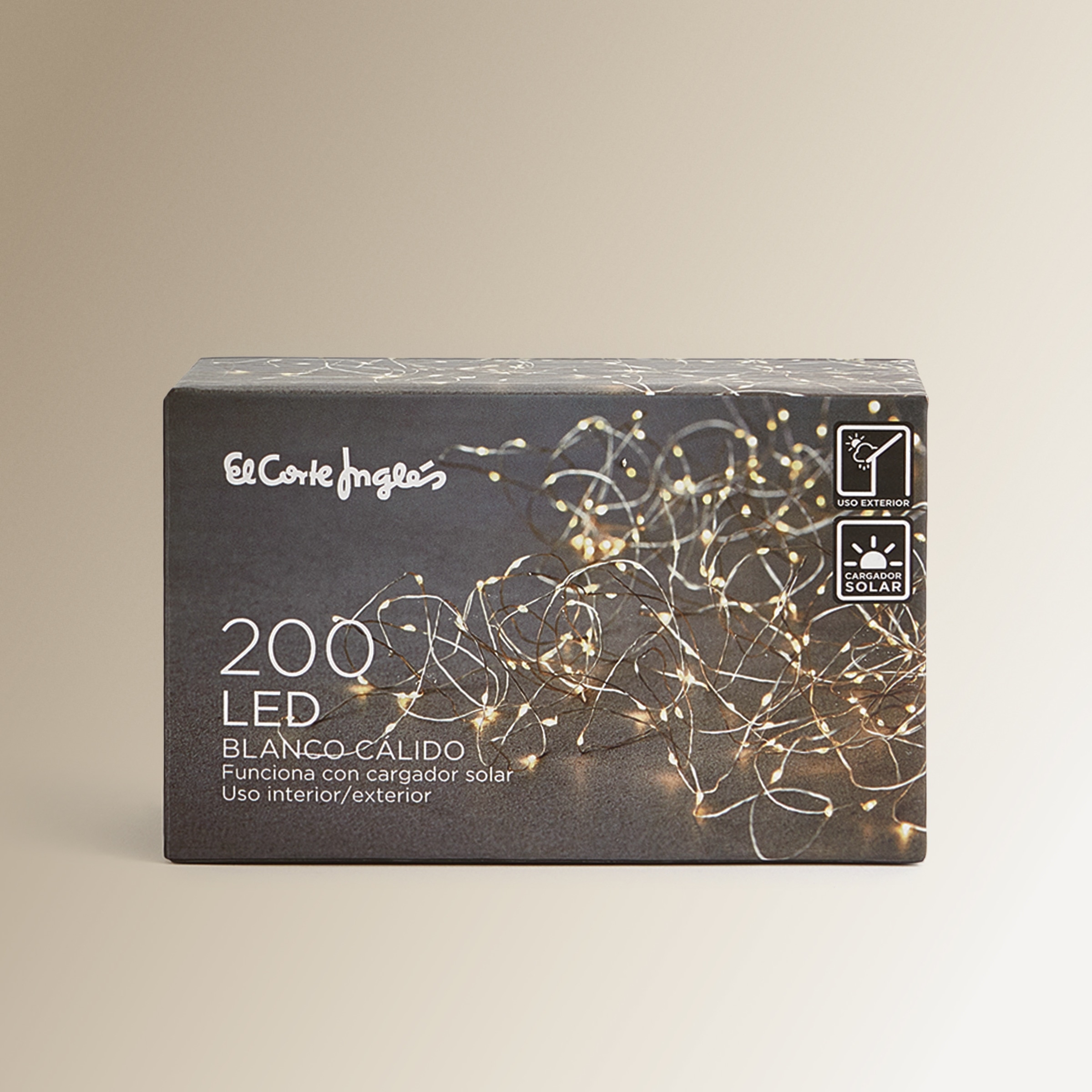 Grinalda Solar 200 com Luzes LED para Exterior Cooper Transparente-4