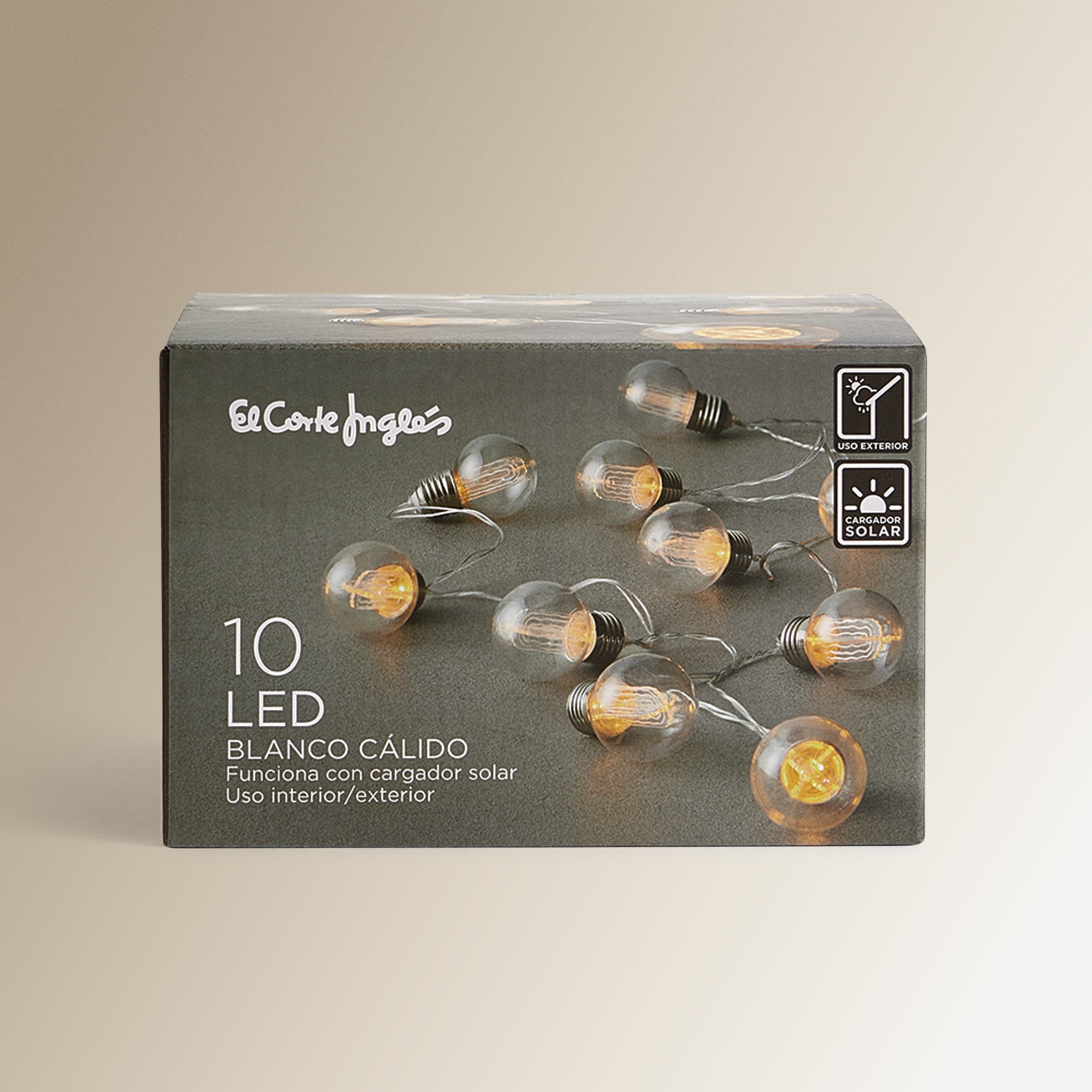 Grinalda Solar de 10 Luzes LED Edison Transparente-4
