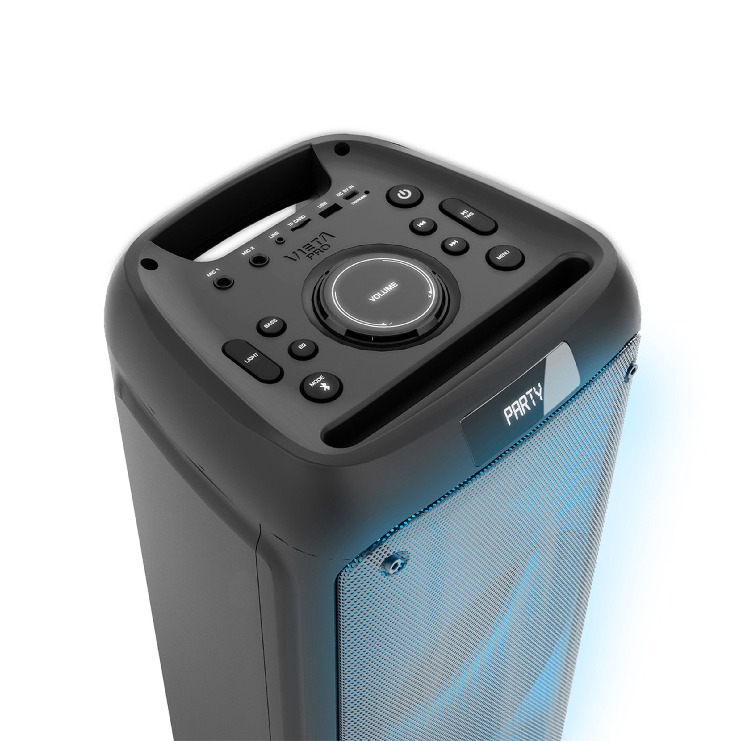 Altavoz portátil Vieta Pro Vieta Pro Party 1100, 1500W, hasta 10 h. de batería, Bluetooth 5.3, luces LED, radio FM, Auracast y micrófono Negro-3