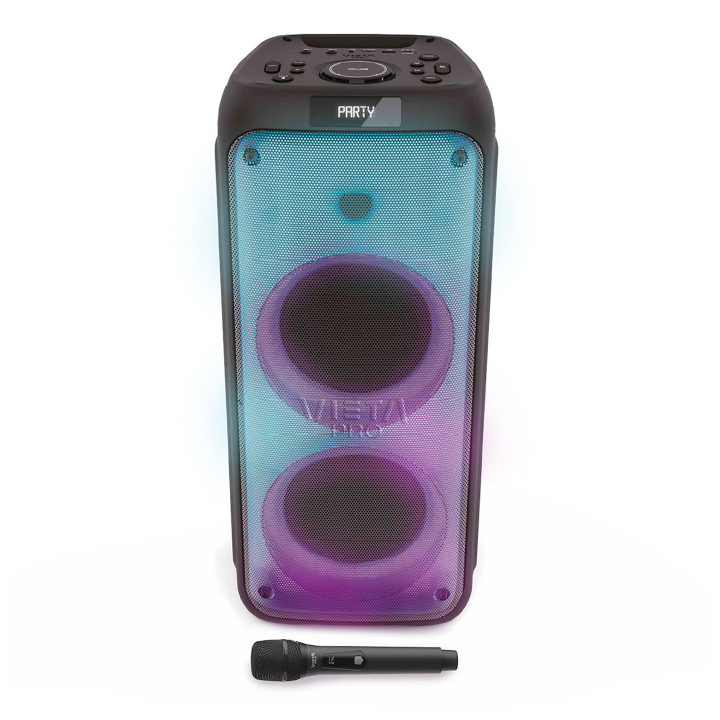 Altavoz portátil Vieta Pro Vieta Pro Party 1100, 1500W, hasta 10 h. de batería, Bluetooth 5.3, luces LED, radio FM, Auracast y micrófono Negro-1