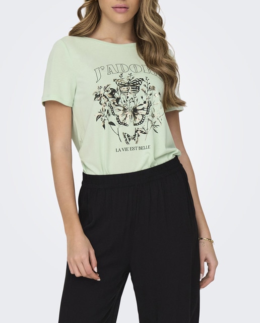 Imagen 0 de Camiseta de mujer de manga corta con escote en la espalda
