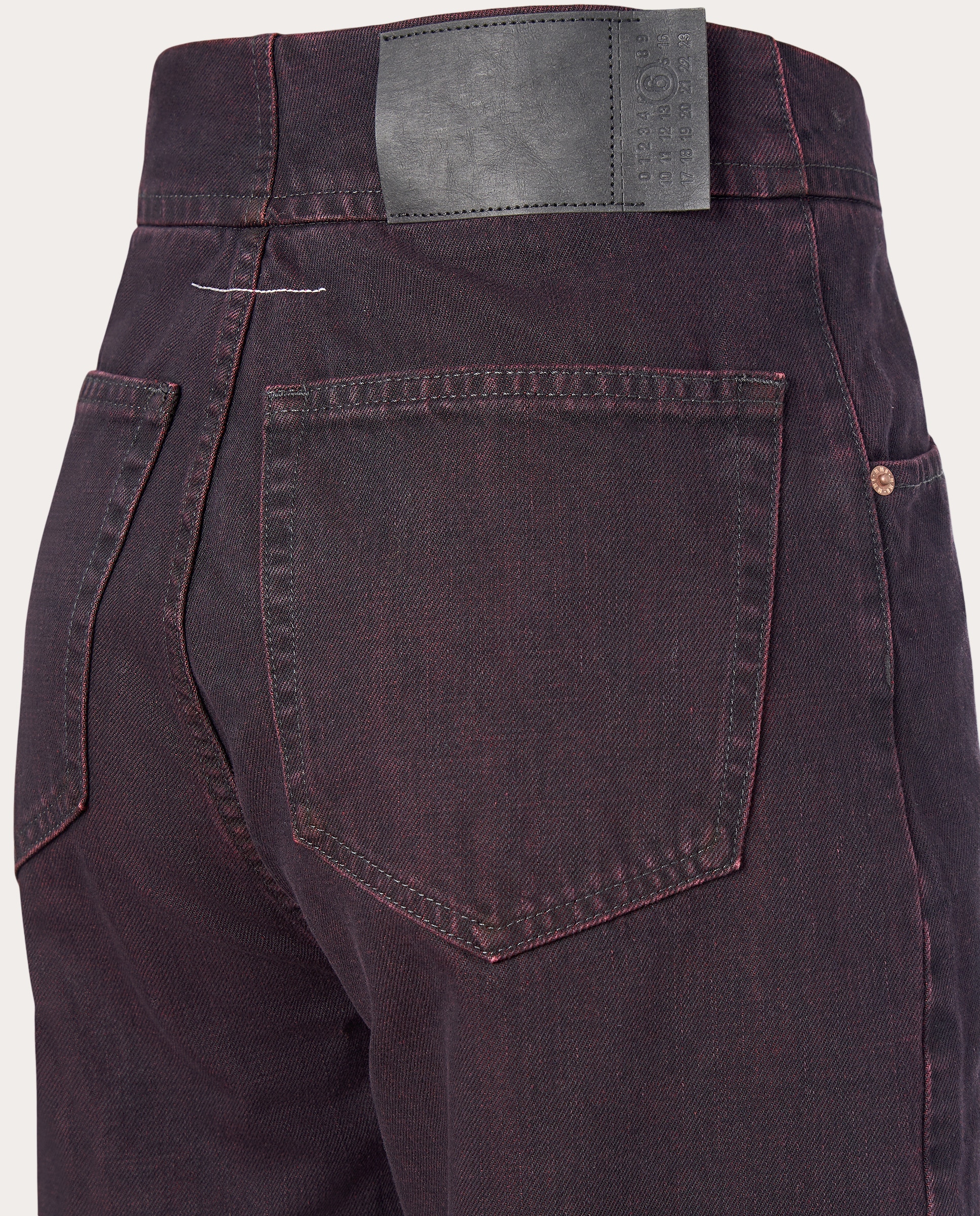 Pantalón recto de algodón Negro-5