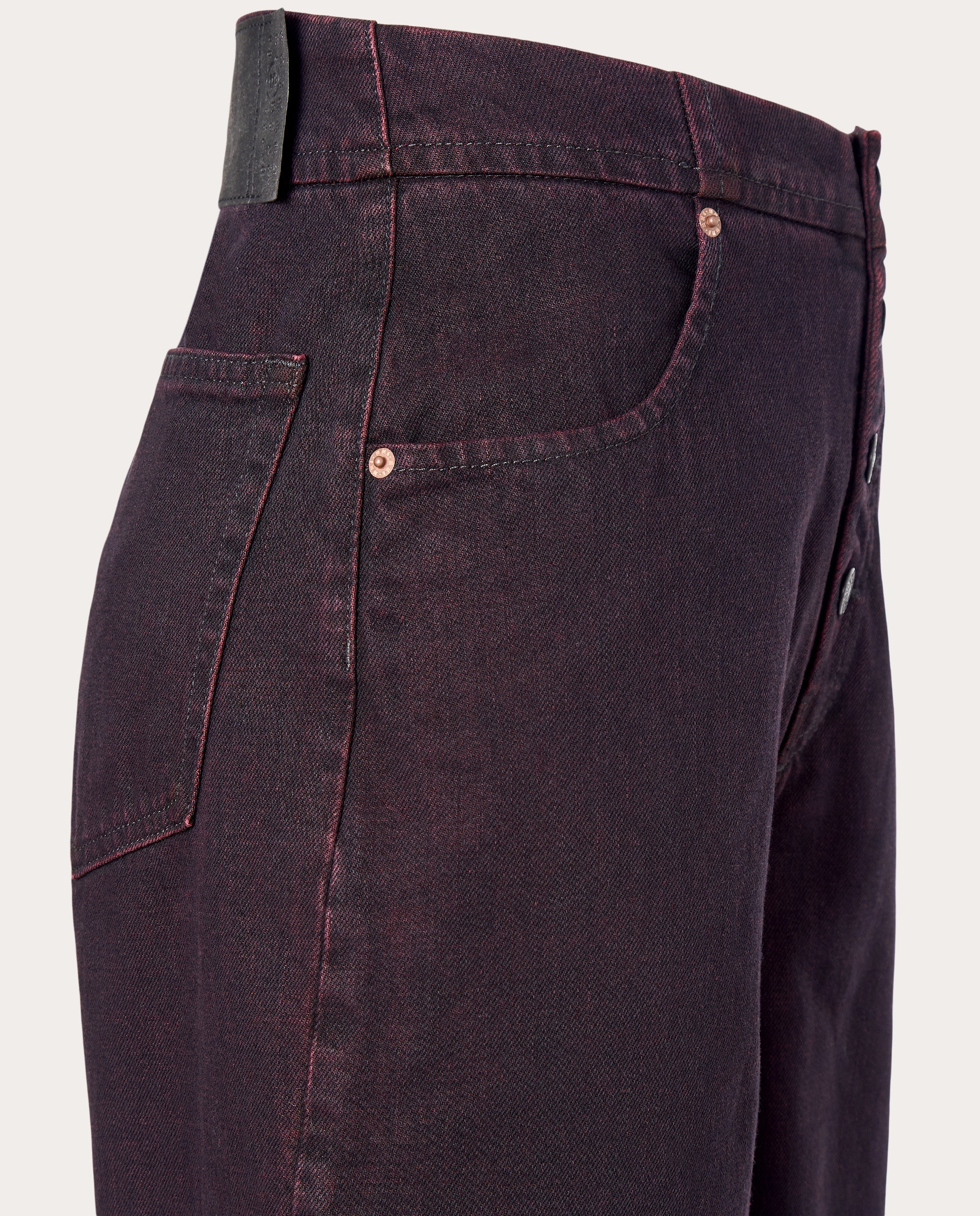 Pantalón recto de algodón Negro-4