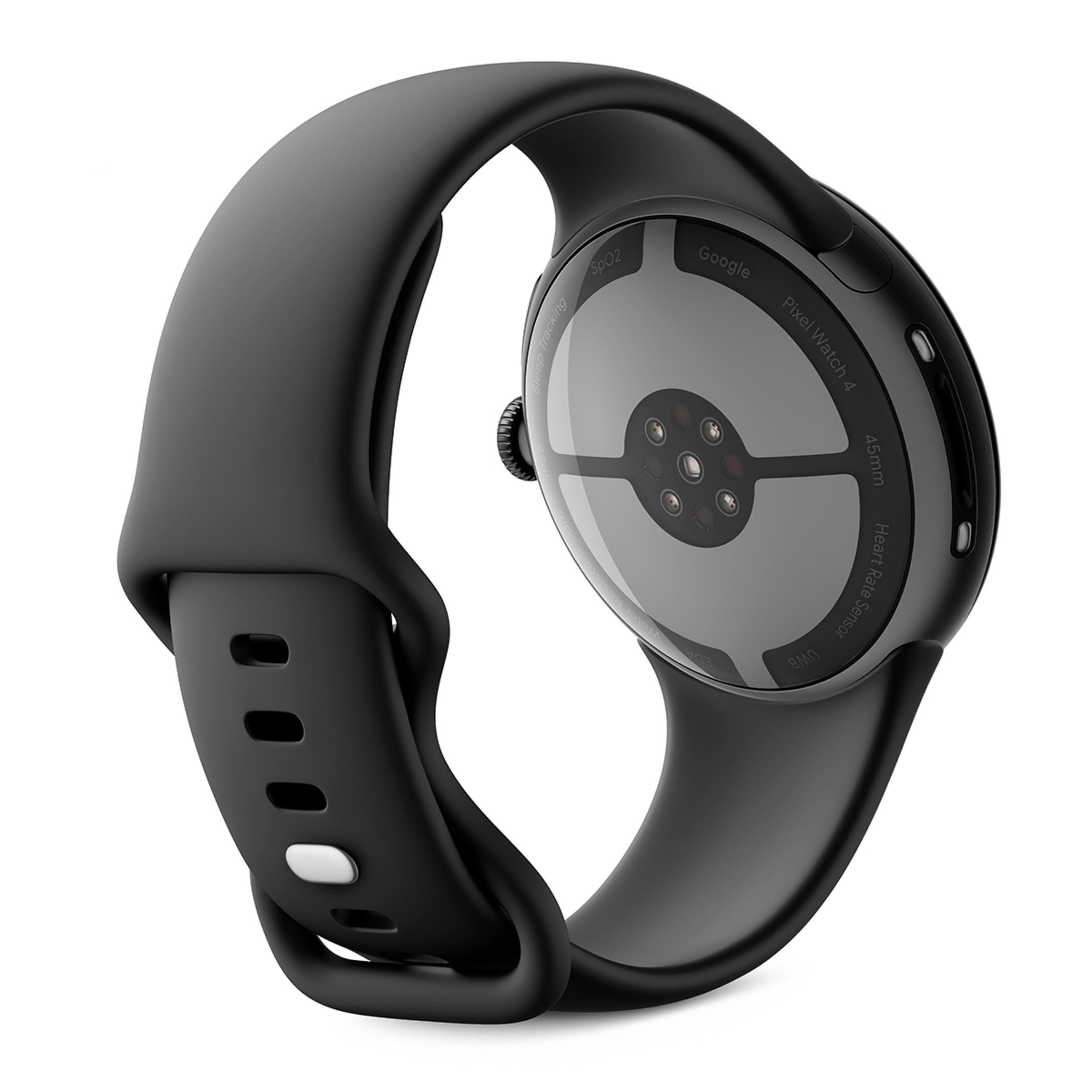Google Pixel Watch 4 45mm, Caja de aluminio color negro mate y correa deportiva en Obsidiana, Wi-Fi Smartwatch Negro-4